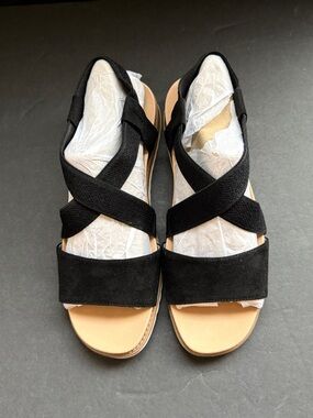 Dr. Scholl's Islander Women's Sandals Size 8 M Black Comfort Strappy Flat NIB
